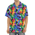 LGBT Pride Rainbow Roses Pattern Print Aloha Shirt