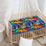 LGBT Pride Rainbow Roses Pattern Print Baby Crib Sheet