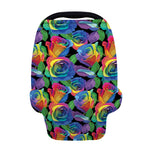 LGBT Pride Rainbow Roses Pattern Print Baby Seat Cover