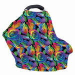 LGBT Pride Rainbow Roses Pattern Print Baby Seat Cover