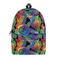 LGBT Pride Rainbow Roses Pattern Print School Backpack
