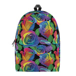 LGBT Pride Rainbow Roses Pattern Print Backpack