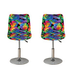 LGBT Pride Rainbow Roses Pattern Print Bar Stool Covers