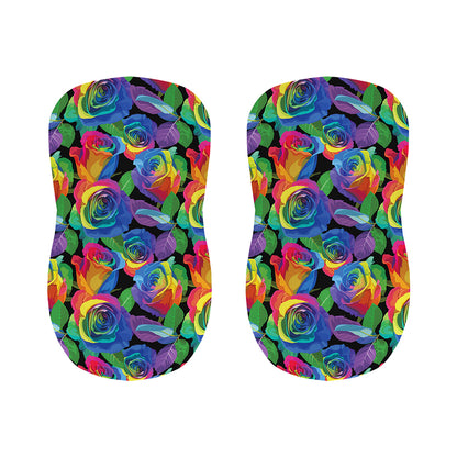 LGBT Pride Rainbow Roses Pattern Print Bar Stool Covers