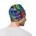 LGBT Pride Rainbow Roses Pattern Print Beanie