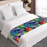LGBT Pride Rainbow Roses Pattern Print Bed Runner