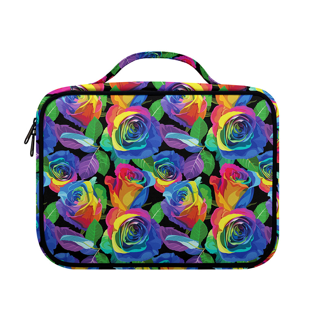 LGBT Pride Rainbow Roses Pattern Print Briefcase Bible Bag