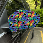 LGBT Pride Rainbow Roses Pattern Print Car Side Mirror Covers
