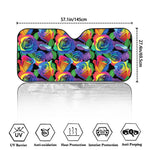 LGBT Pride Rainbow Roses Pattern Print Car Windshield Sun Shade