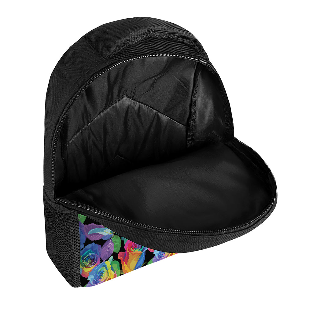 LGBT Pride Rainbow Roses Pattern Print Casual Backpack