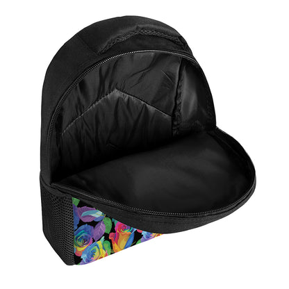 LGBT Pride Rainbow Roses Pattern Print Casual Backpack