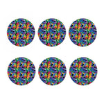 LGBT Pride Rainbow Roses Pattern Print Coaster Set