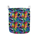 LGBT Pride Rainbow Roses Pattern Print Collapsible Laundry Basket