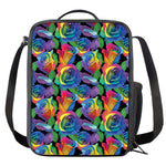 LGBT Pride Rainbow Roses Pattern Print Crossbody Lunch Bag