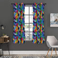LGBT Pride Rainbow Roses Pattern Print Grommet Curtain Panels
