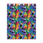 LGBT Pride Rainbow Roses Pattern Print Curtain