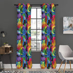 LGBT Pride Rainbow Roses Pattern Print Curtain