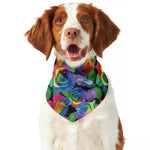 LGBT Pride Rainbow Roses Pattern Print Dog Bandana