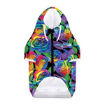 LGBT Pride Rainbow Roses Pattern Print Dog Zip Up Hoodie