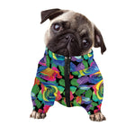 LGBT Pride Rainbow Roses Pattern Print Dog Zip Up Jacket
