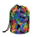 LGBT Pride Rainbow Roses Pattern Print Drawstring Makeup Bag