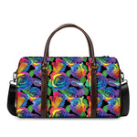 LGBT Pride Rainbow Roses Pattern Print Duffle Bag