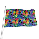 LGBT Pride Rainbow Roses Pattern Print Flag