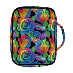 LGBT Pride Rainbow Roses Pattern Print Front Pocket Bible Bag