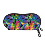 LGBT Pride Rainbow Roses Pattern Print Glasses Case