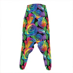 LGBT Pride Rainbow Roses Pattern Print Hammer Pants
