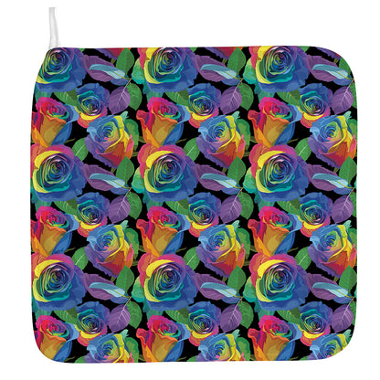 LGBT Pride Rainbow Roses Pattern Print Hand Towel