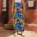 LGBT Pride Rainbow Roses Pattern Print Harem Pants