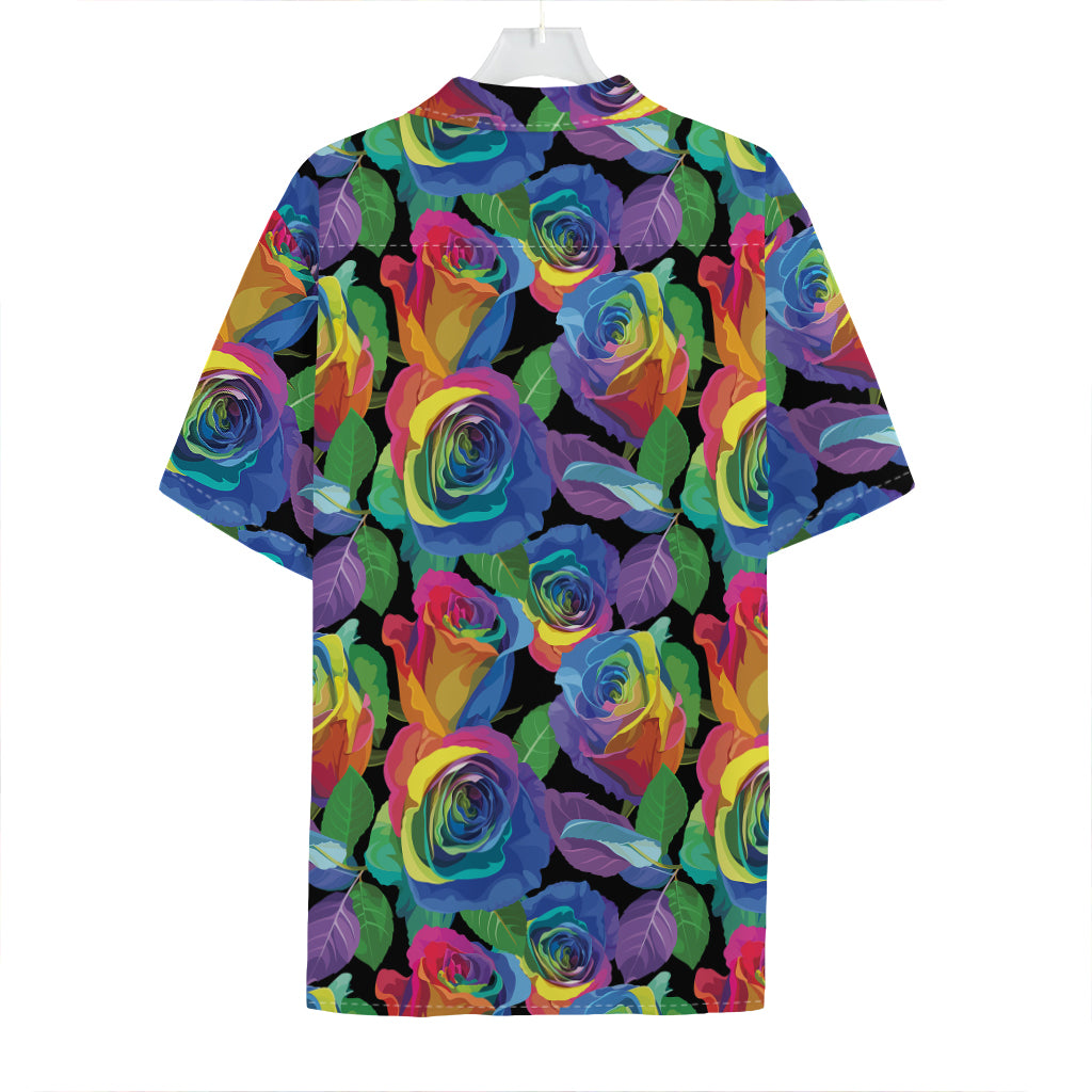 LGBT Pride Rainbow Roses Pattern Print Hawaiian Shirt