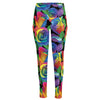 LGBT Pride Rainbow Roses Pattern Print High-Waisted Pocket Leggings