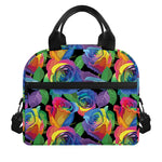 LGBT Pride Rainbow Roses Pattern Print Insulated Lunch Bag