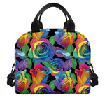 LGBT Pride Rainbow Roses Pattern Print Insulated Lunch Bag