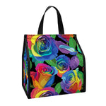 LGBT Pride Rainbow Roses Pattern Print Insulated Lunch Tote
