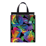 LGBT Pride Rainbow Roses Pattern Print Insulated Lunch Tote