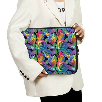 LGBT Pride Rainbow Roses Pattern Print Laptop Sleeve