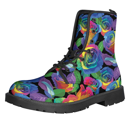LGBT Pride Rainbow Roses Pattern Print Backpack