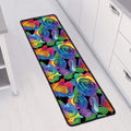 LGBT Pride Rainbow Roses Pattern Print Long Kitchen Mat