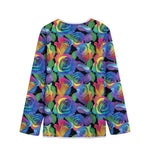 LGBT Pride Rainbow Roses Pattern Print Long Sleeve Short Coat