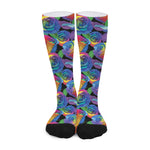 LGBT Pride Rainbow Roses Pattern Print Long Socks