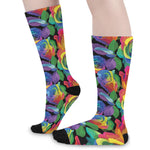 LGBT Pride Rainbow Roses Pattern Print Long Socks