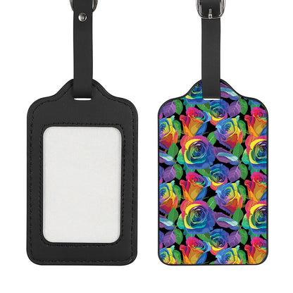 LGBT Pride Rainbow Roses Pattern Print Luggage Tag