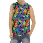 LGBT Pride Rainbow Roses Pattern Print Men's Fitness Tank Top