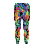 LGBT Pride Rainbow Roses Pattern Print Men's leggings