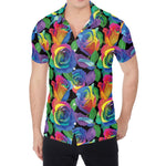 LGBT Pride Rainbow Roses Pattern Print Men's Shirt