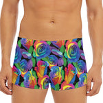 LGBT Pride Rainbow Roses Pattern Print Men's Short Boxer Briefs