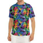 LGBT Pride Rainbow Roses Pattern Print Men's Short Sleeve Rash Guard